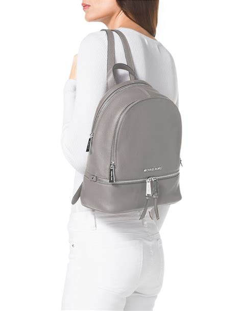 michael kors rhea backpack grey|michael kors rhea backpack small.